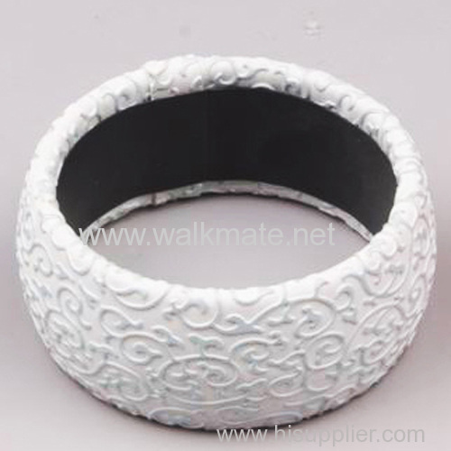 white wide Plastic Bangle