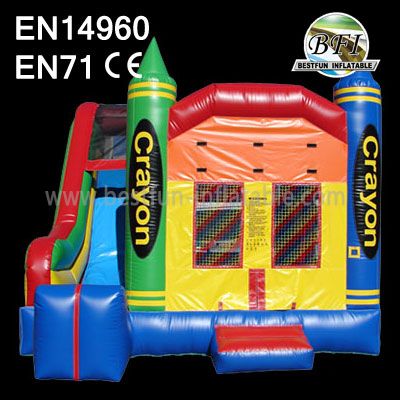 Inflatable Commercial Bouncy Crayon Combo