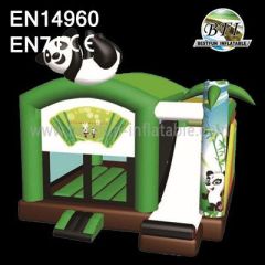 Lovely Panda Inflatable Zone Jumping Bed and Slide for Kids