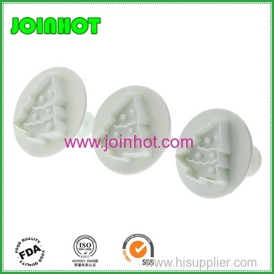 christmas tree shaped fondant cake plunger cutters Cookie Stamp Pine Shape Decoration Mold