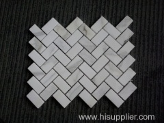 calacata white marble mosaic