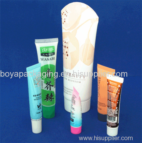 Clear cosmetic plastic tubes for face cream