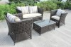 4 seater sofa Garden rattan furniture patio lounge set Christmas