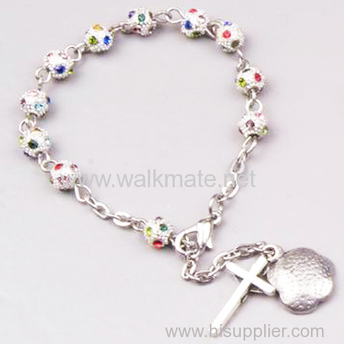 spiritual bead bracelet with cross jesus