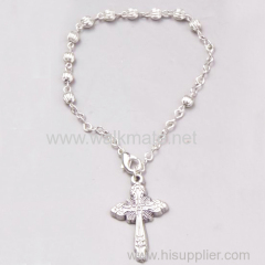 spiritual bead bracelet with cross jesus