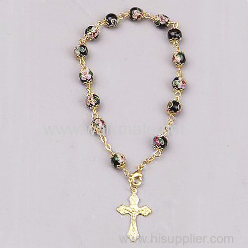 spiritual bead bracelet with cross jesus