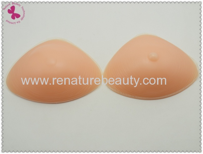 Invisible triangle concaved mastectomy silicone breast prosthesis