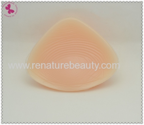 Invisible triangle concaved mastectomy silicone breast prosthesis