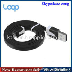 color flat micro usb data cable for samsung/blackberry/htc