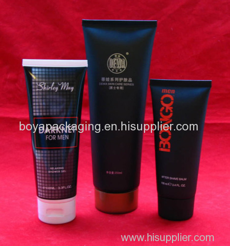 black screw cap small transparent cosmetic plastic soft tube