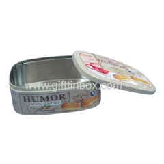 Oval biscuit tin box