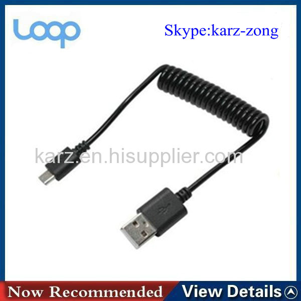 spiral micro usb cable for Samsung