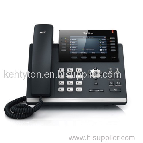 Yealink Ultra-elegant Gigabit SIP IP VOIP OFFICE PHONE TELEFONE HD Technology SIP-T46G Spanish multi language