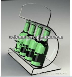 High Transparent Acrylic Wine Bottle Display Stand