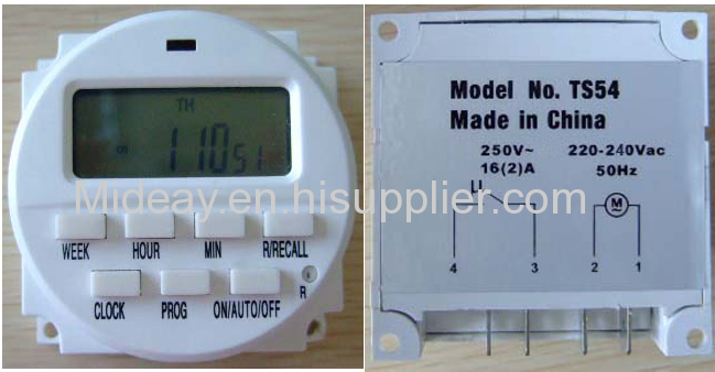 Weekly digital timer module 