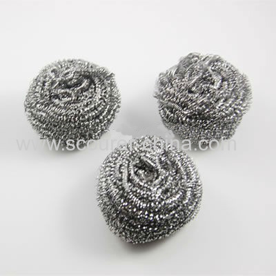Stainless steel 410 430 or galvanized steel wire diam 0.08-0.7mm stainless steel cleaning ball spiral scourer