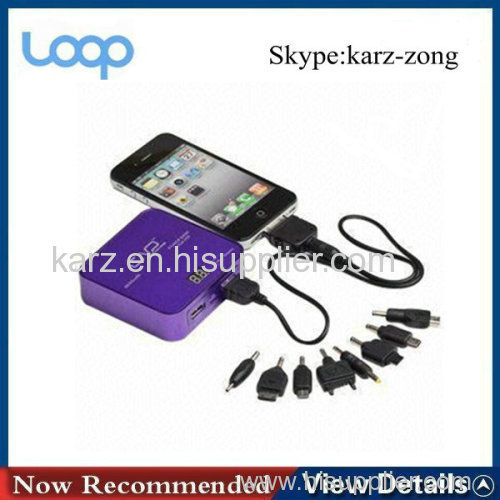 6600 mah power bank charger for iphone/samsung/blackberry