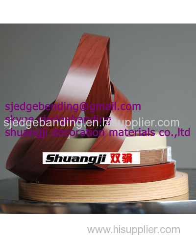 2013 hot selling high gloss woodgrain pvc edge banding for middle east market