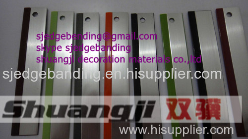 2013 hot selling high quality bicolor high gloss woodgrain pvc edge banding for mdf