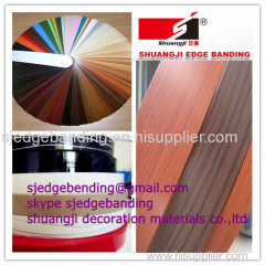 2013 hot selling high gloss and woodgrain pvc edge banding for middle east market