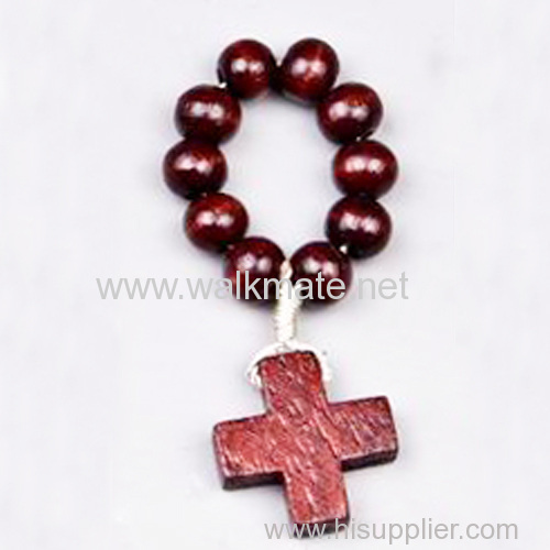 2013 religious rad wooden finger rosary