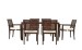 Glass patio rattan dining table