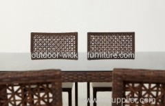 Garden rattan furniture dining table and chairs