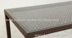 Garden rattan furniture dining table and chairs