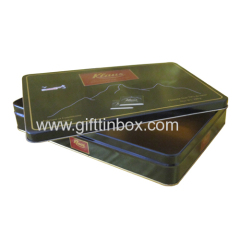 Rectangular chocolate tin box