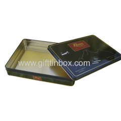 Rectangular chocolate tin box