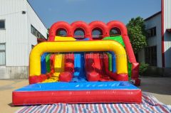 Red Inflatable Triple Lindy Water Slide