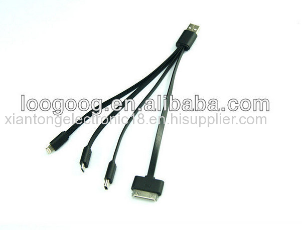 4 In 1 Usb Cable For Iphone4/4gs/samsung/iphone5/mini