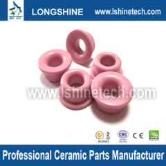 pink ceramic eyelets with groove