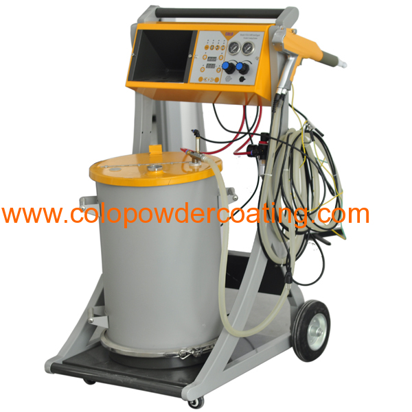 powder spray gun of powder coating system