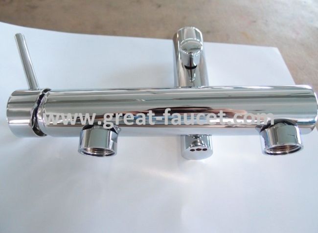 External single lever bath shower mixers