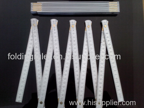 2m 10 folds aluminum alloy metal folding ruler A2012