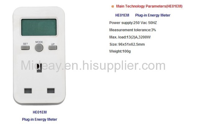 Energy meter UK standard 