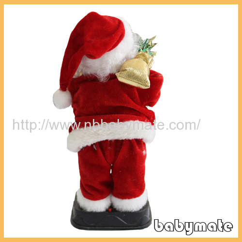 with gifts and very whimsy Santa Claus