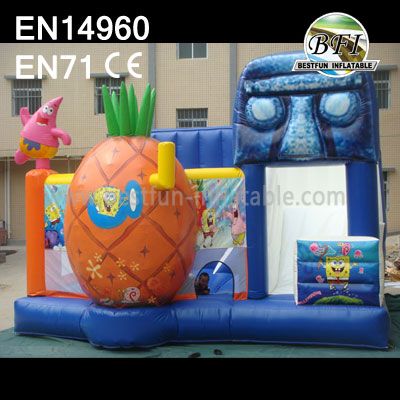 Lovely Inflatable Spongebob Castle and Slide