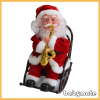 playing saxophone on chair Santa Claus