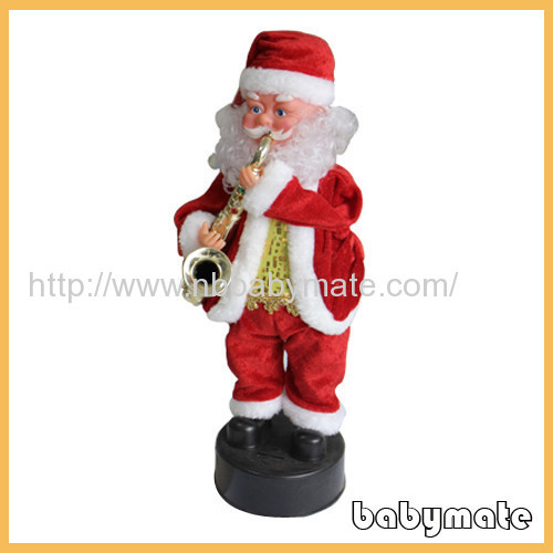 playing saxophone Santa Claus