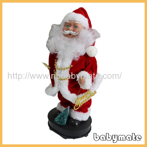 sining and standing Santa Claus 