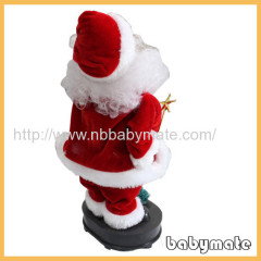 sining and standing Santa Claus
