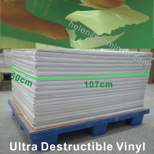 ultra destructible vinyl sticker sheet paper