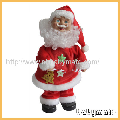 holding crutch Santa Claus 