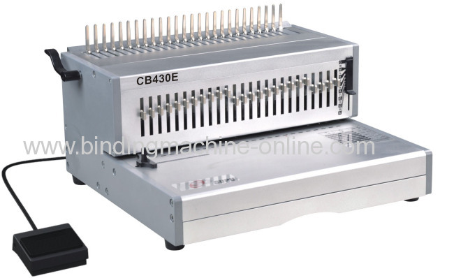 Heavy duty comb binding machine