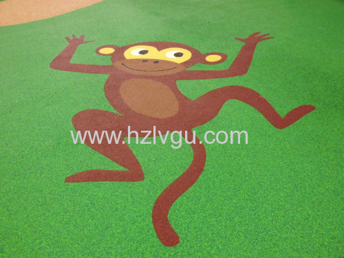 Playground EPDM wetpour rubber flooring