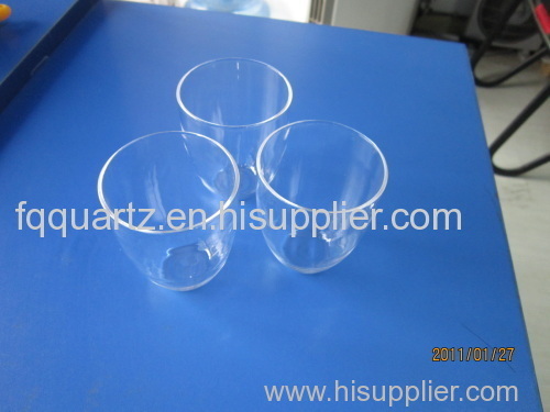 clear quartz glass crucible