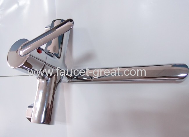 Professional Single Lever Wall Mounted Bathroom Sink Mixer