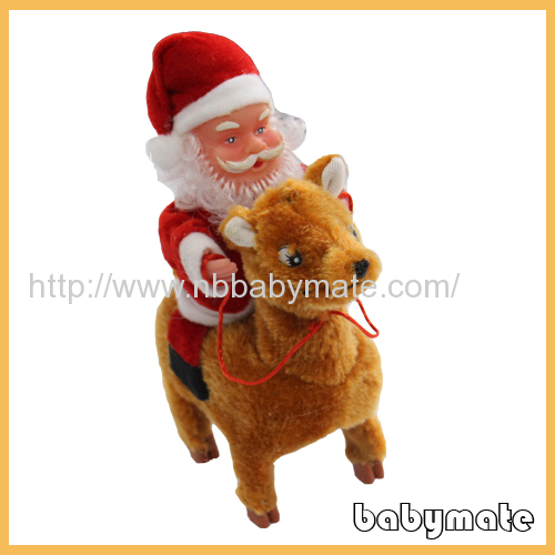 riding deer Santa Claus 